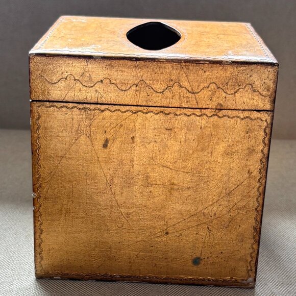 Vintage Florentine Tissue Box Gold with Cherubs Made in Italy - Picture 5 of 14